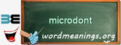 WordMeaning blackboard for microdont